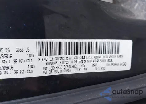 2010 Dodge Grand Caravan Sxt z USA, uszkodzony, nr VIN 2D4RN5D19AR409651